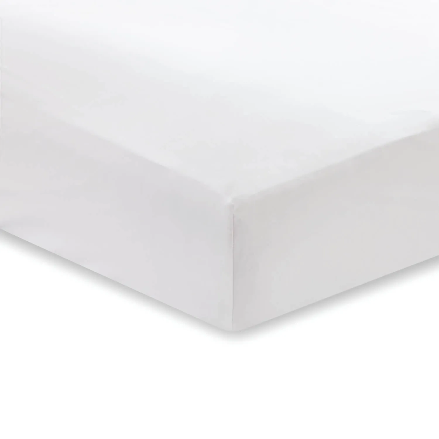 100% Cotton  400 Thread Count Sateen Fitted Sheet - White