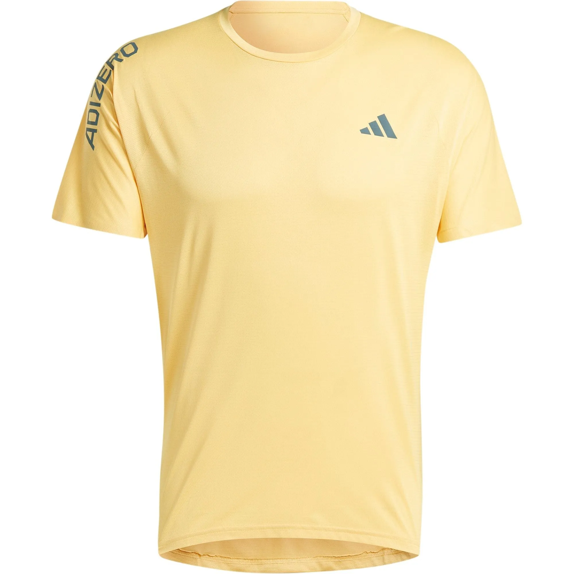 adidas Adizero Short Sleeve Mens Running Top - Yellow