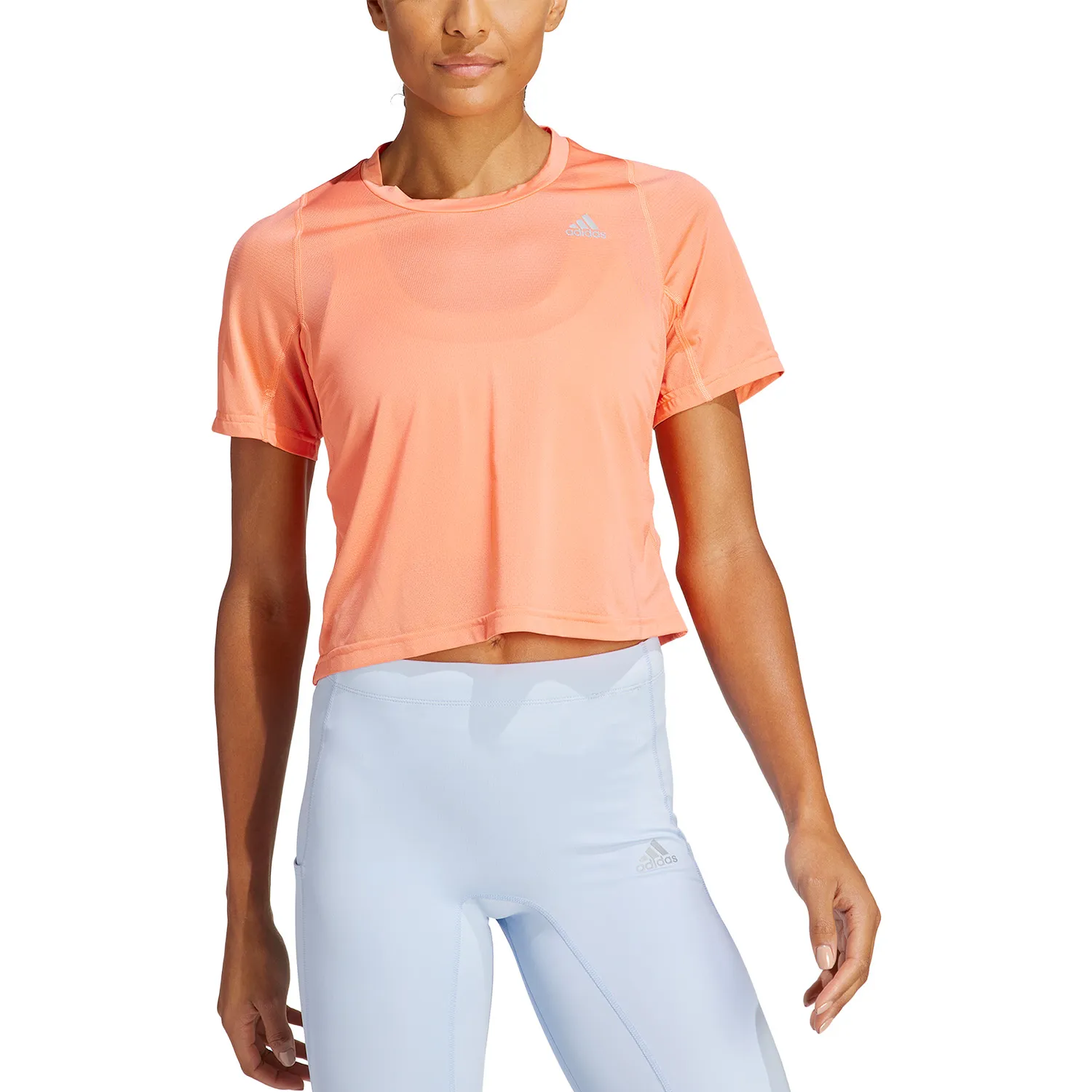 adidas Fast Crop Top  Coral Fusion