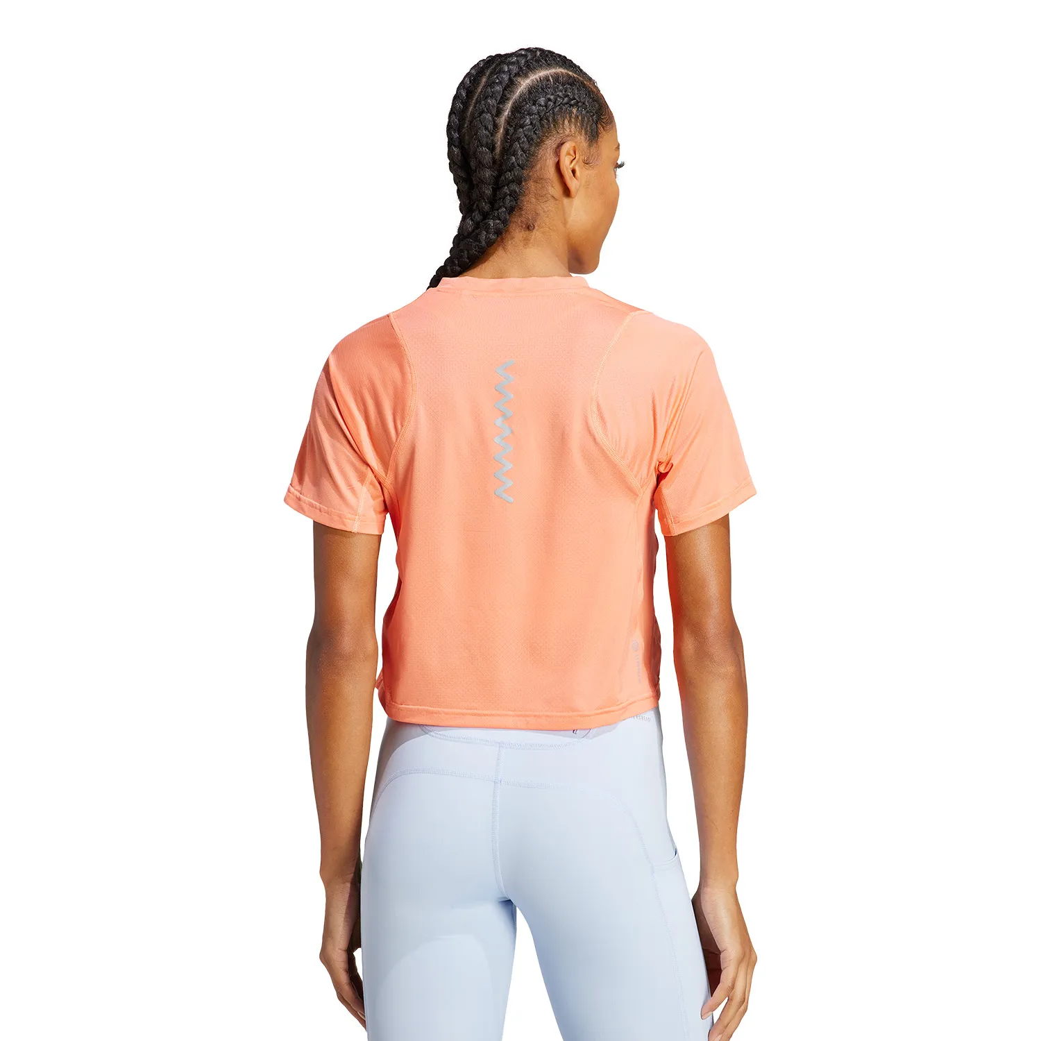 adidas Fast Crop Top  Coral Fusion