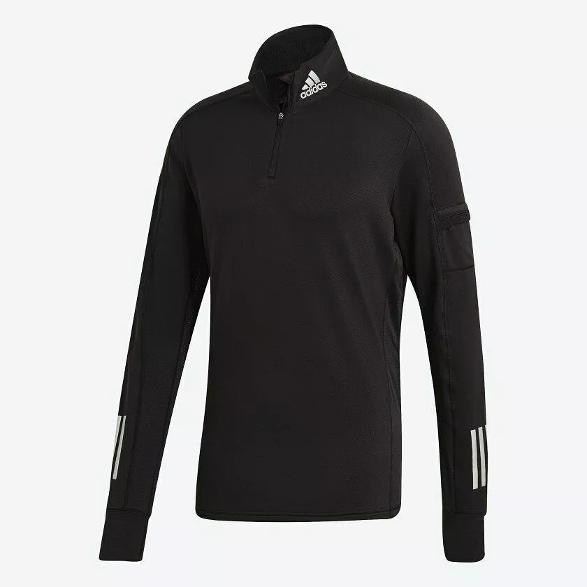 adidas Own The Run Running Top Mens Warm 1/2 Zip Long Sleeve Sustainable Fitness