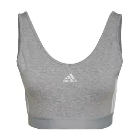 adidas Women's Essentials 3-stripes Crop Top With Removable Pads