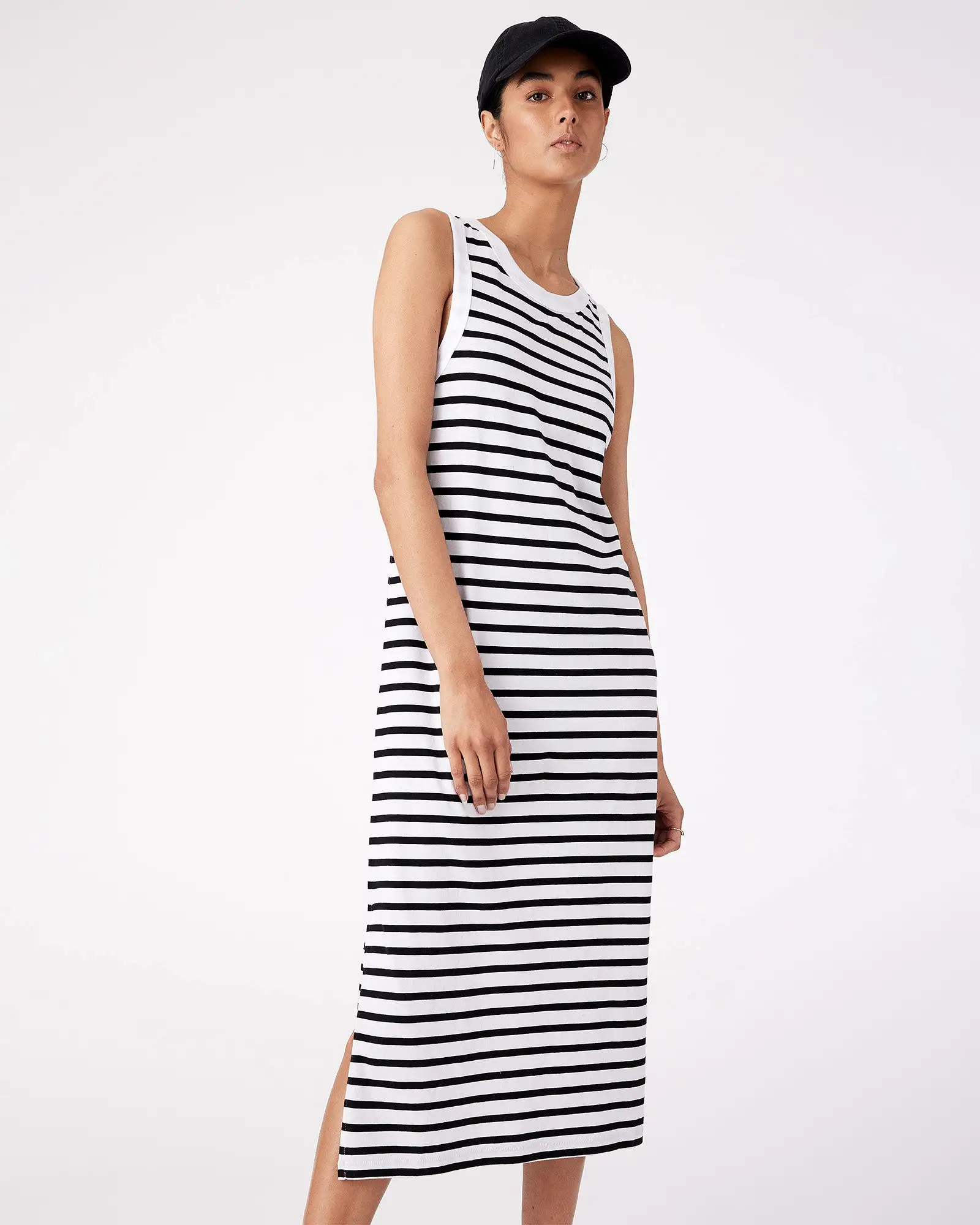 ADUT DRESS - BLACK ROCK STRIPE