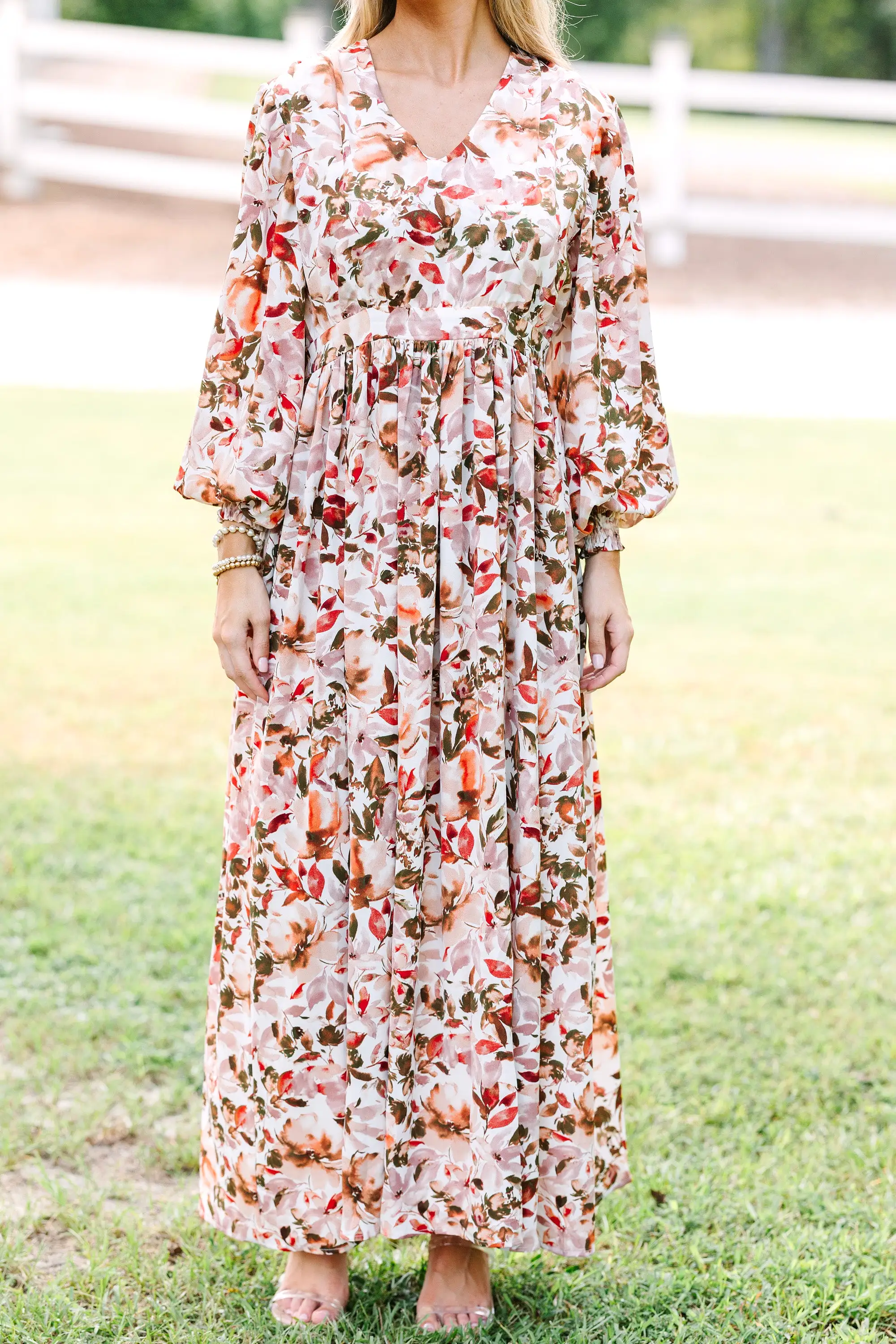 All You Love Ivory White Floral Maxi Dress