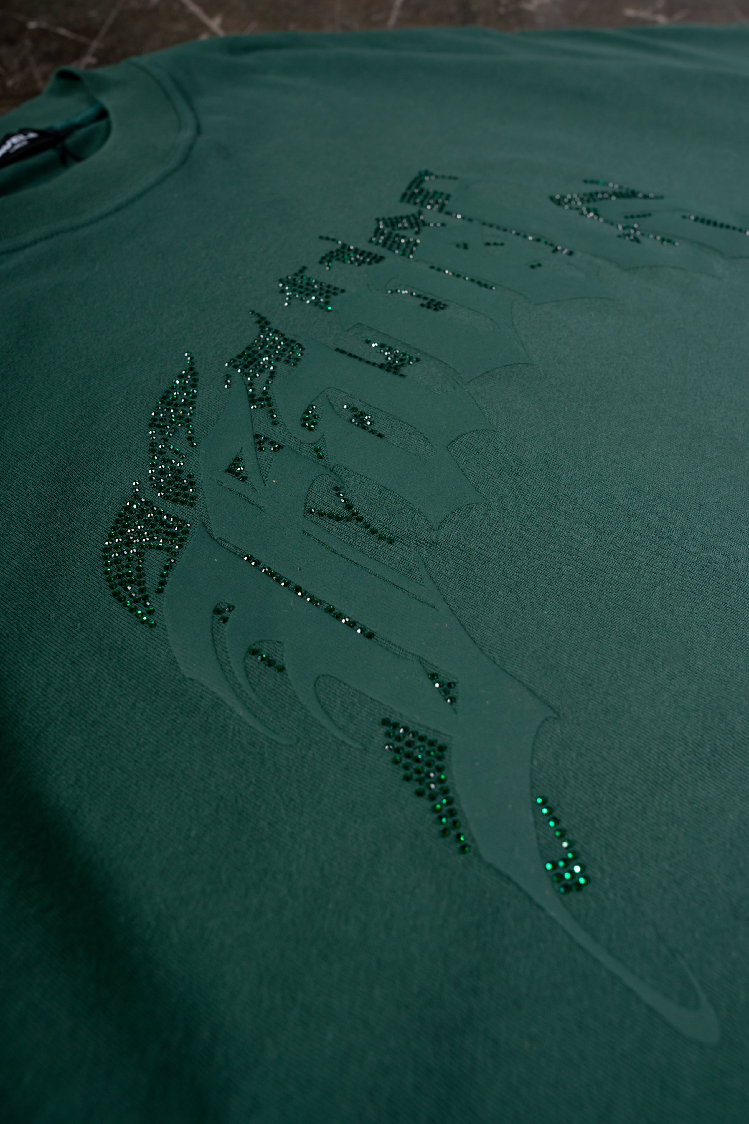 AVES RHINESTONE HUNTER GREEN T-SHIRT