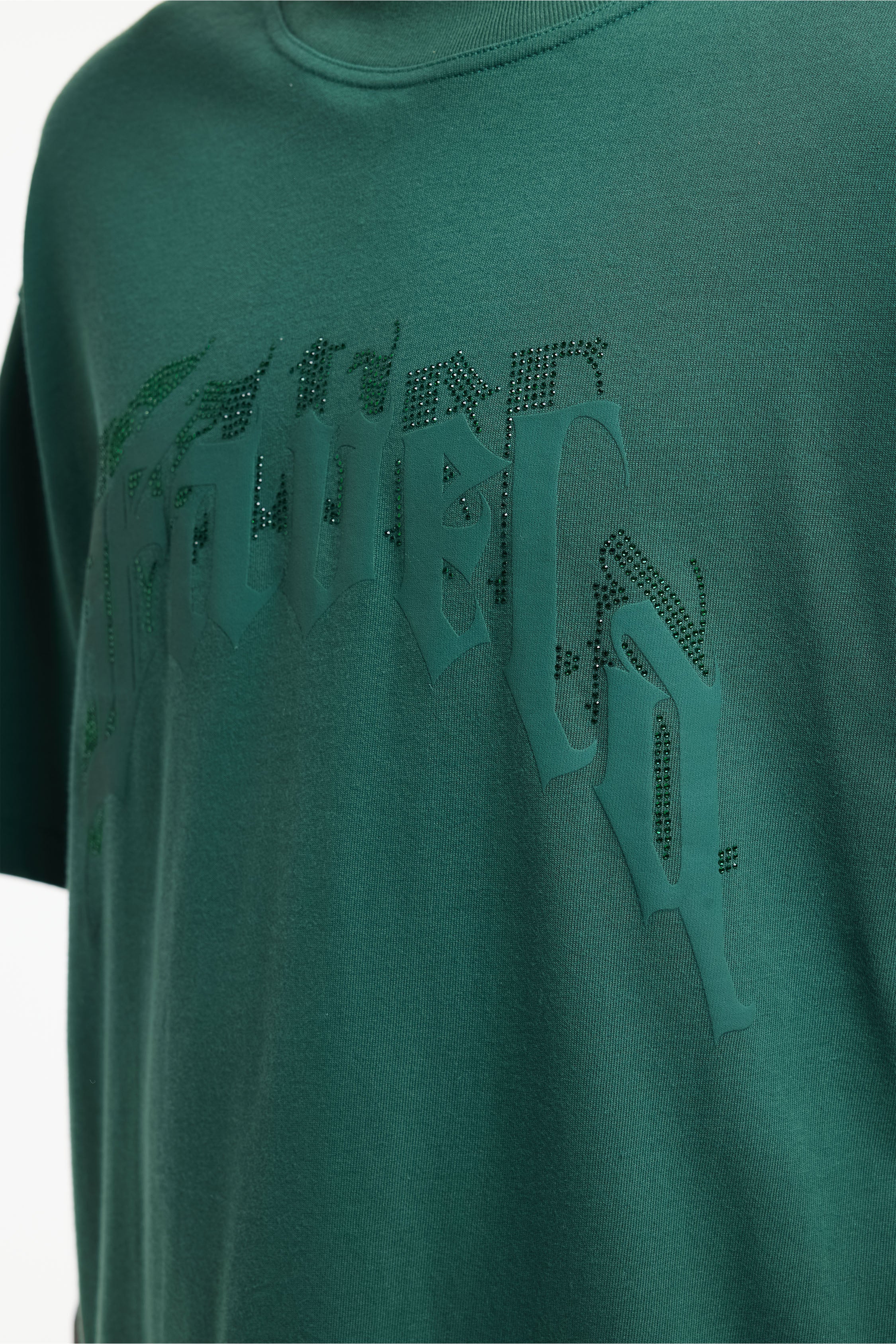 AVES RHINESTONE HUNTER GREEN T-SHIRT