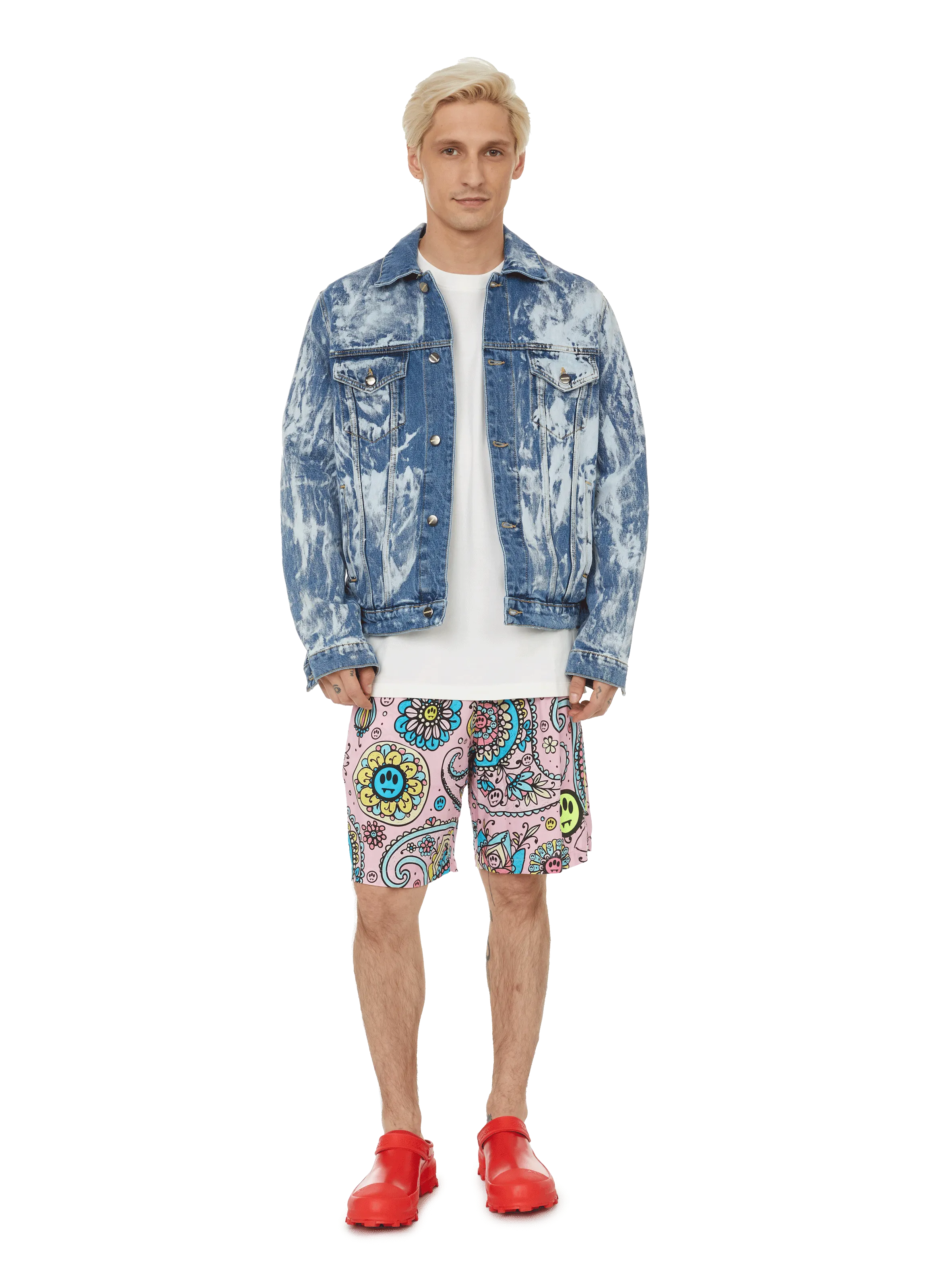 BARROW  Faded denim jacket - Multicolour