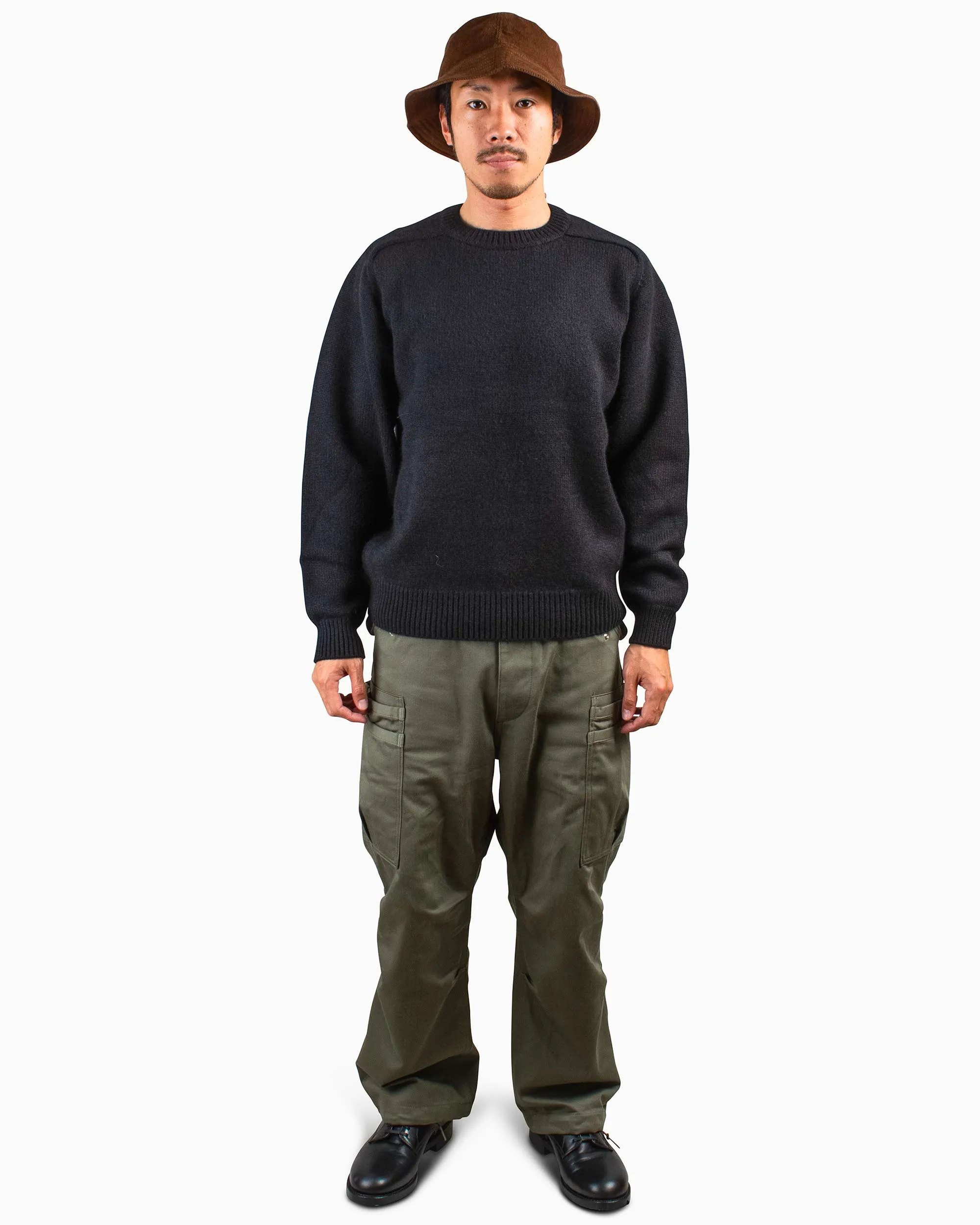 Batoner Heavy Weight Cashmere Crew Black