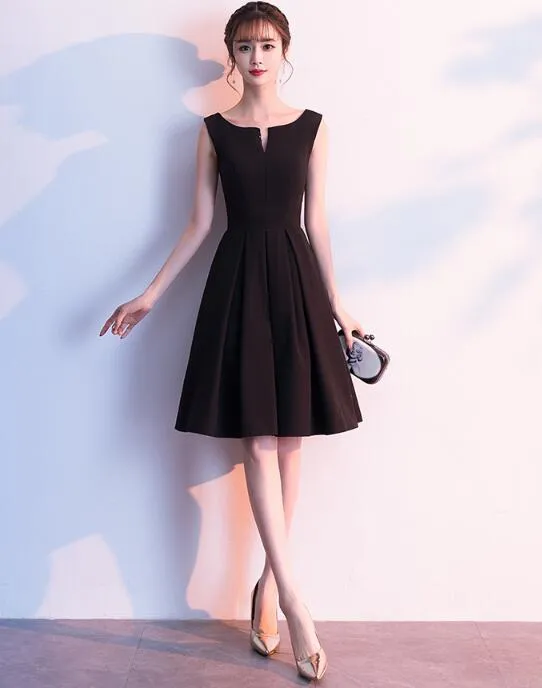 Beautiful Little Black Short Dress, Homecoming Dress, Short Formal Dress