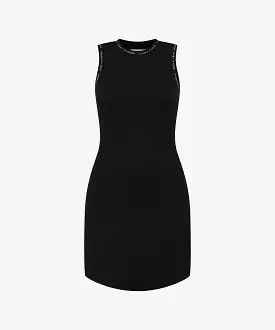 Black Erib Tank Dress