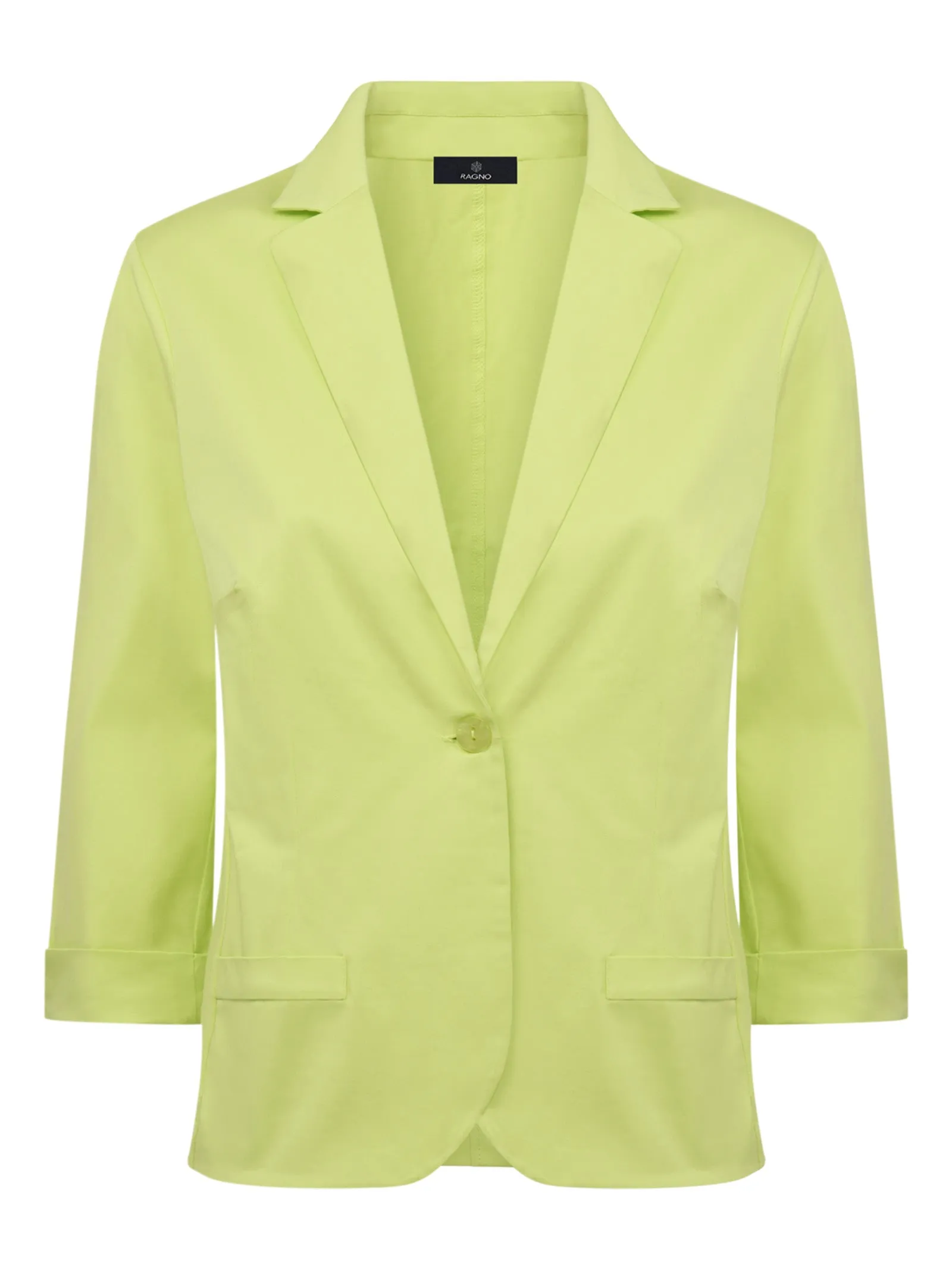 Blazer con manica 3/4 in Satin Power - Daiquiri Green