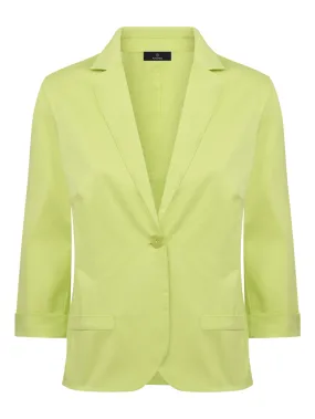 Blazer con manica 3/4 in Satin Power - Daiquiri Green