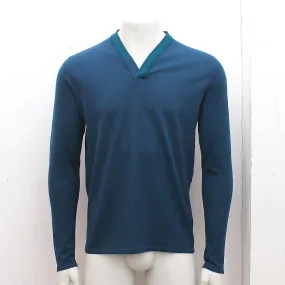 Blue V-Neck Sweater Knitwear