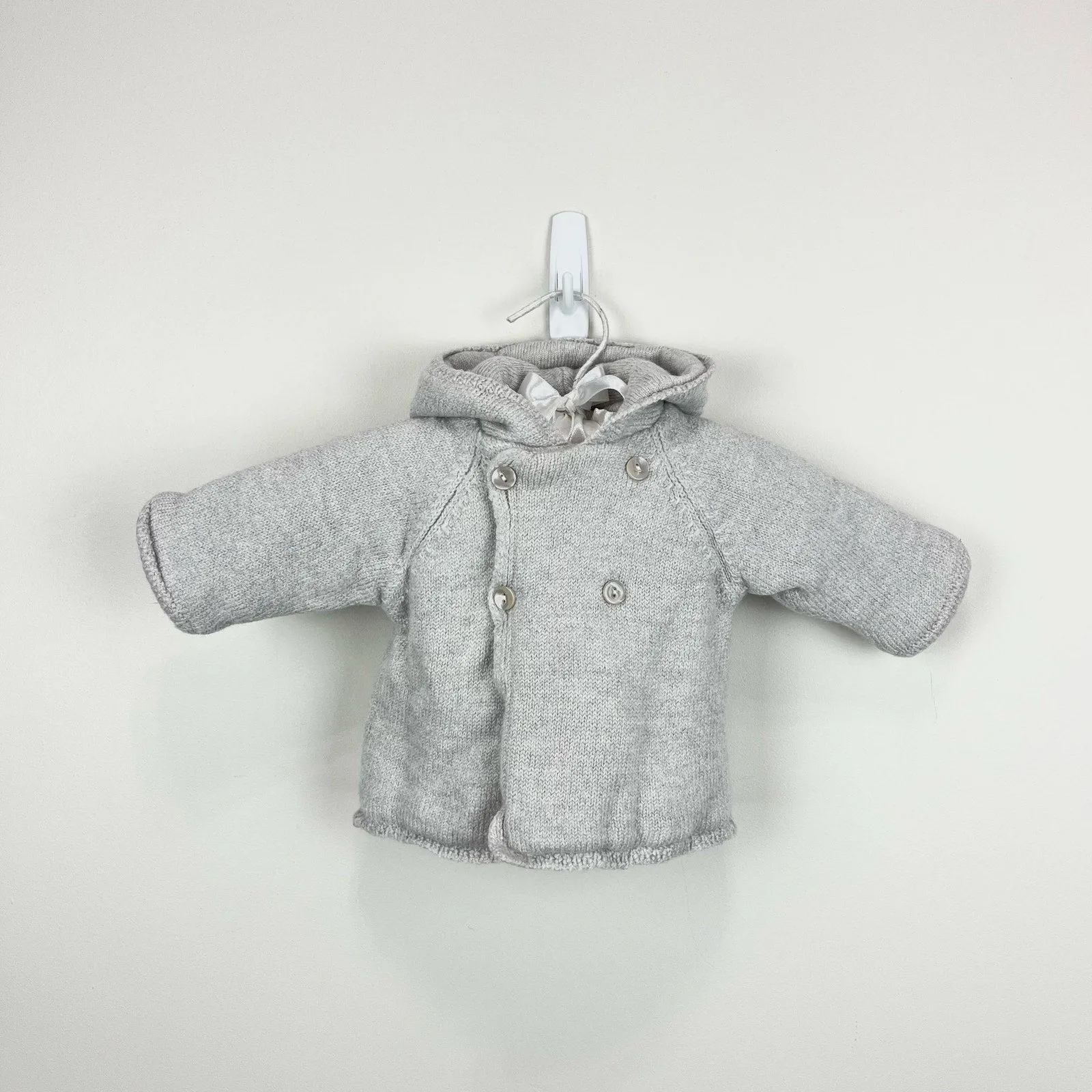 Bonpoint Gray Cardigan and Knit Pants Set 3 Months