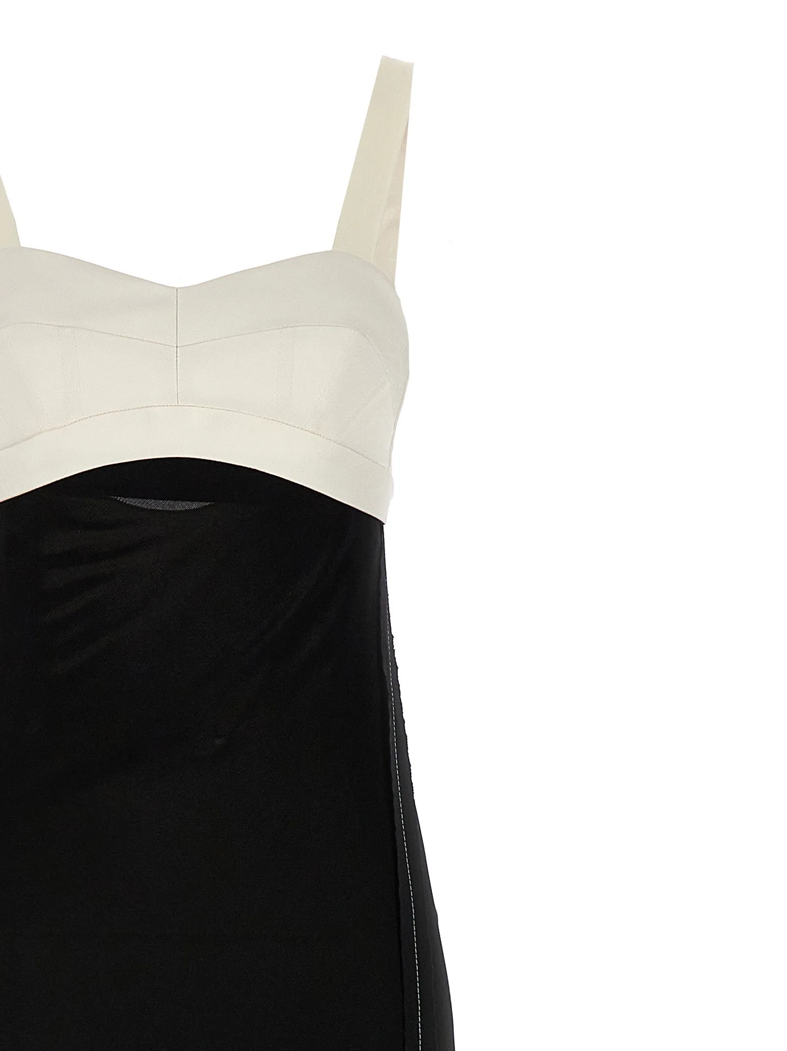 Bra Detail Dress Dresses White/Black