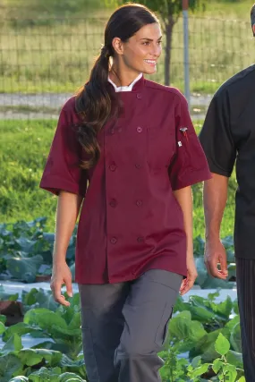 Burgundy South Beach Chef Coat