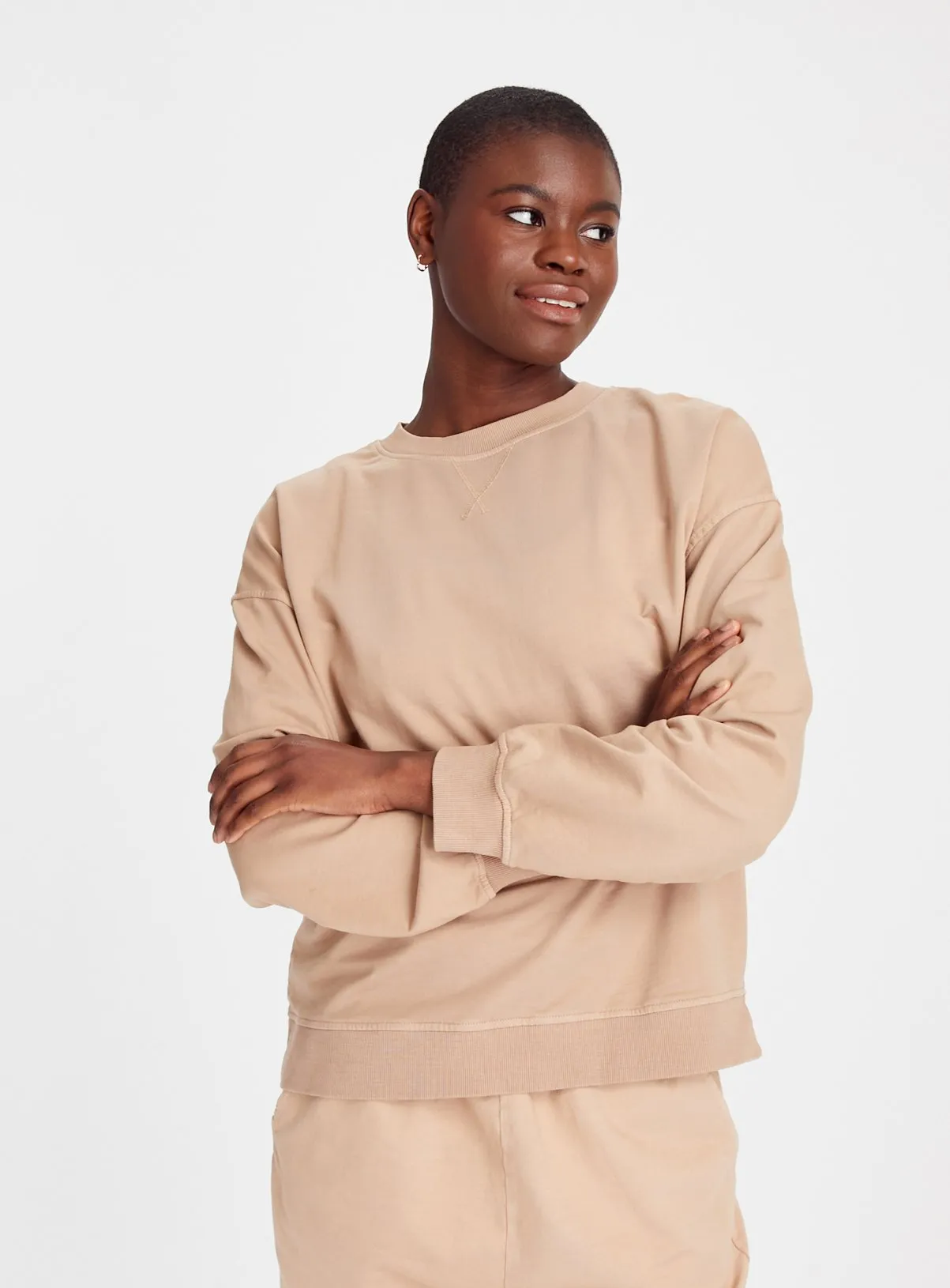 Buy Beige Washed Coord Sweatshirt M | Hoodies and sweatshirts | Tu