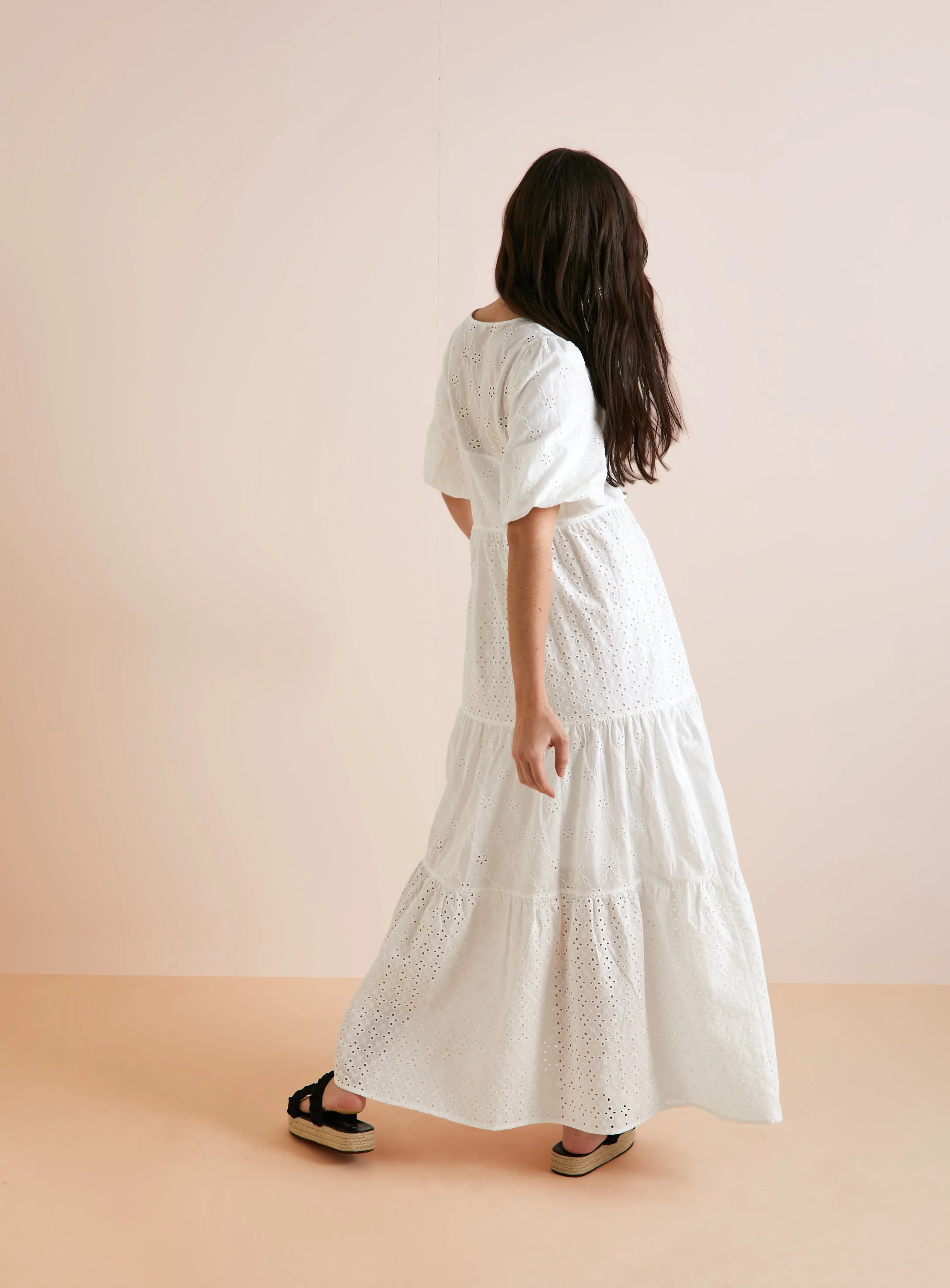 Buy Everbelle White Broderie Maxi Dress 16 | Dresses | Tu