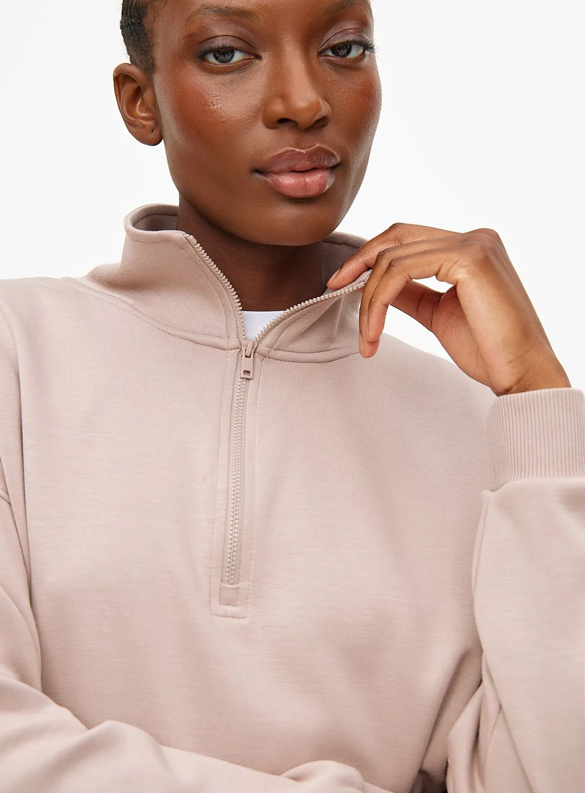 Buy Taupe Half-Zip Sweatshirt XXL | Hoodies and sweatshirts | Tu