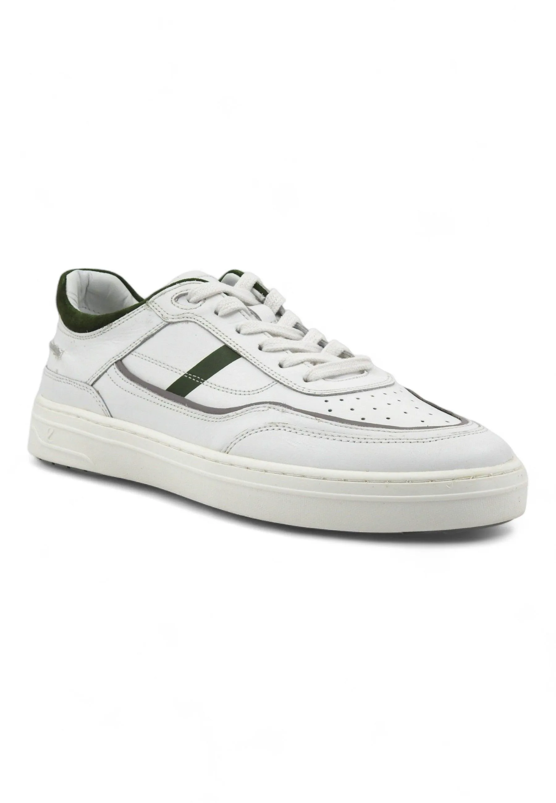 CAFENOIR Sneaker Basket Ox Sneaker Uomo Bianco Verde PV1002