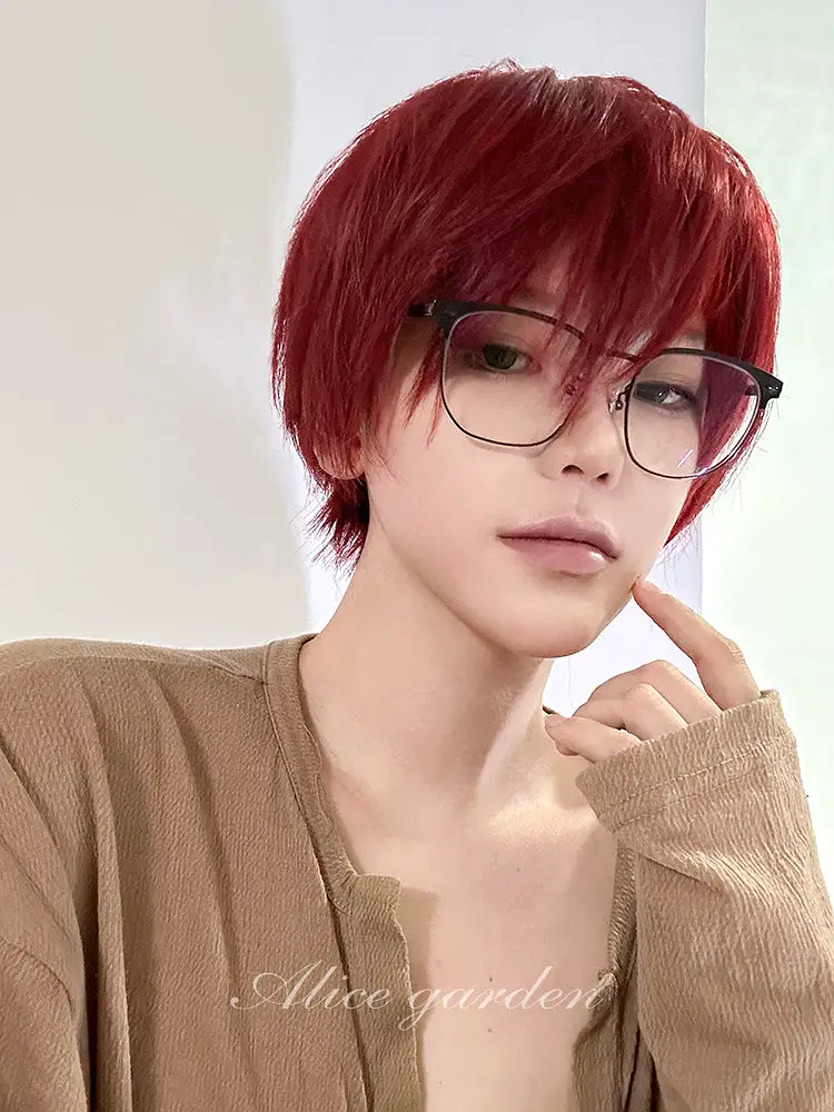 Casual Series Short Red Ikemen Wig ON985