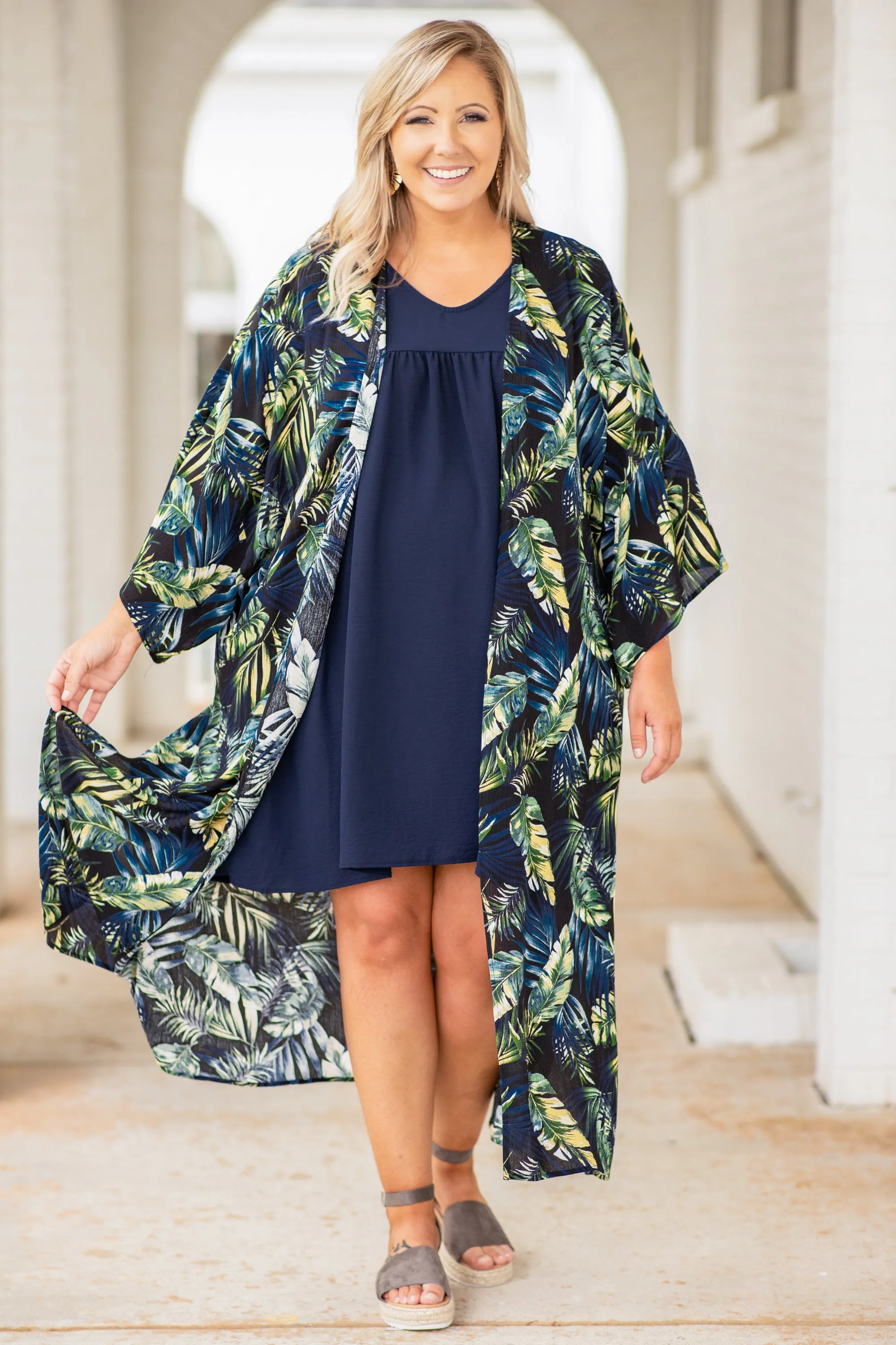 Catch My Breath Dress, Navy