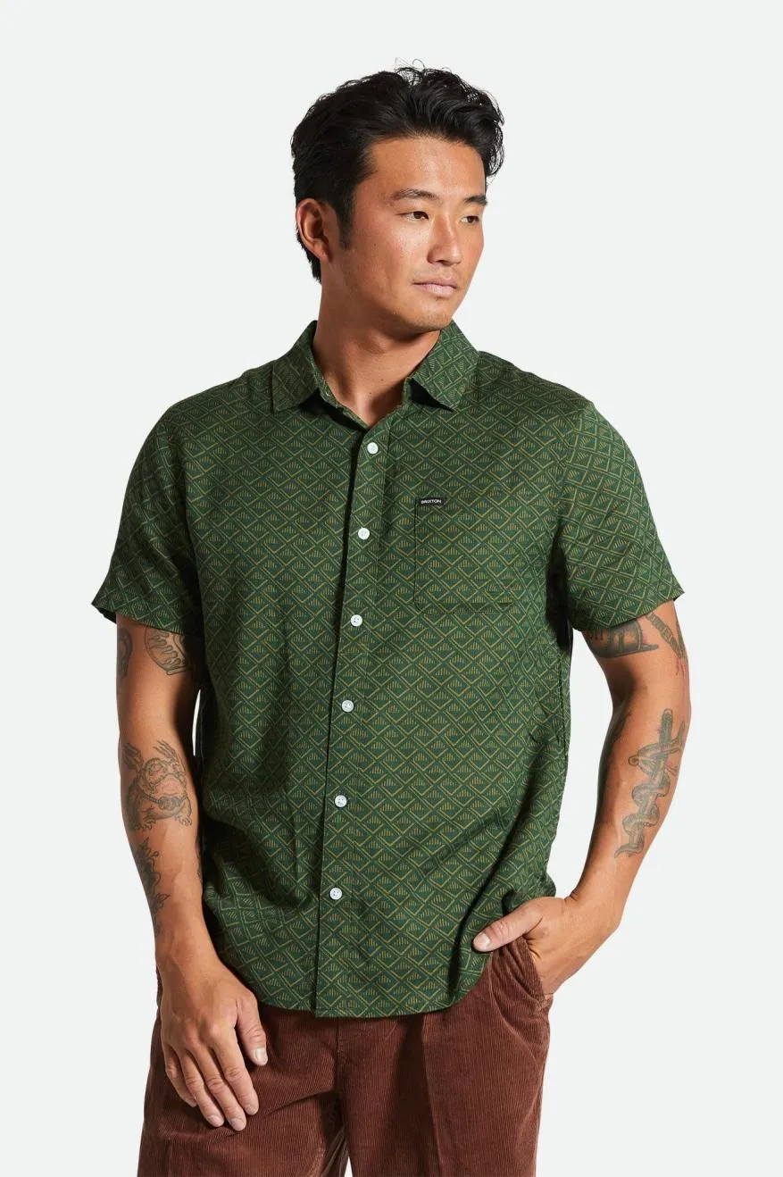 Charter Print S/S Woven Shirt - Trekking Green Tile