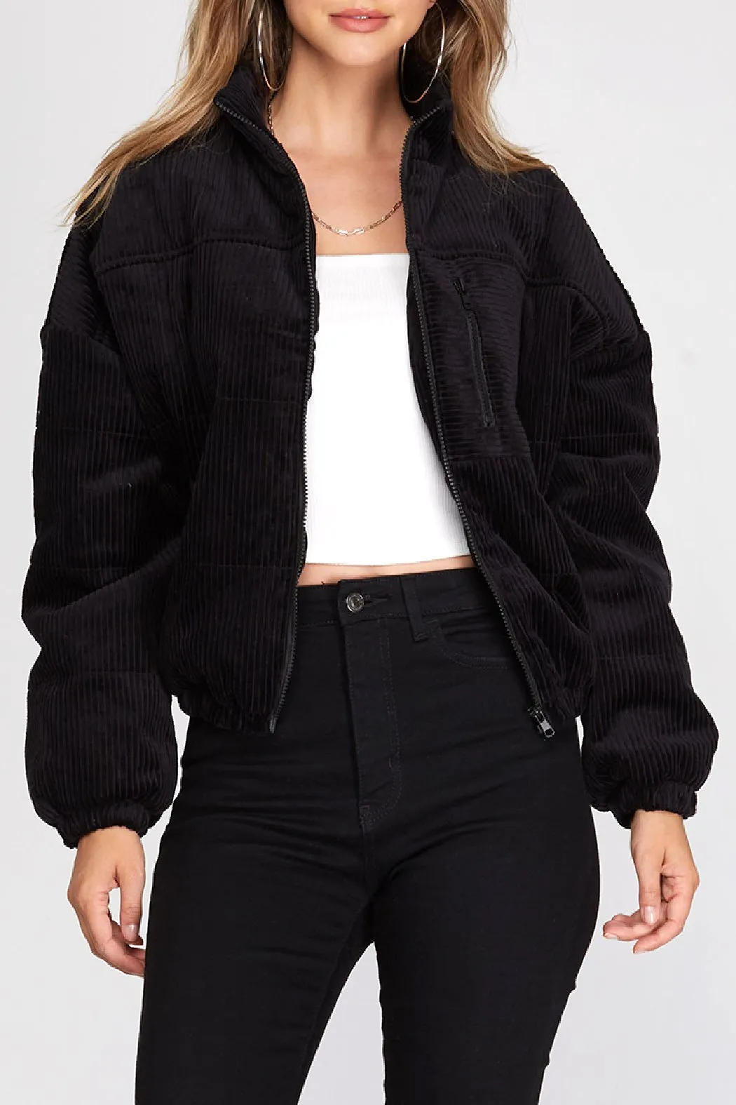 Corduroy Puffer Jacket