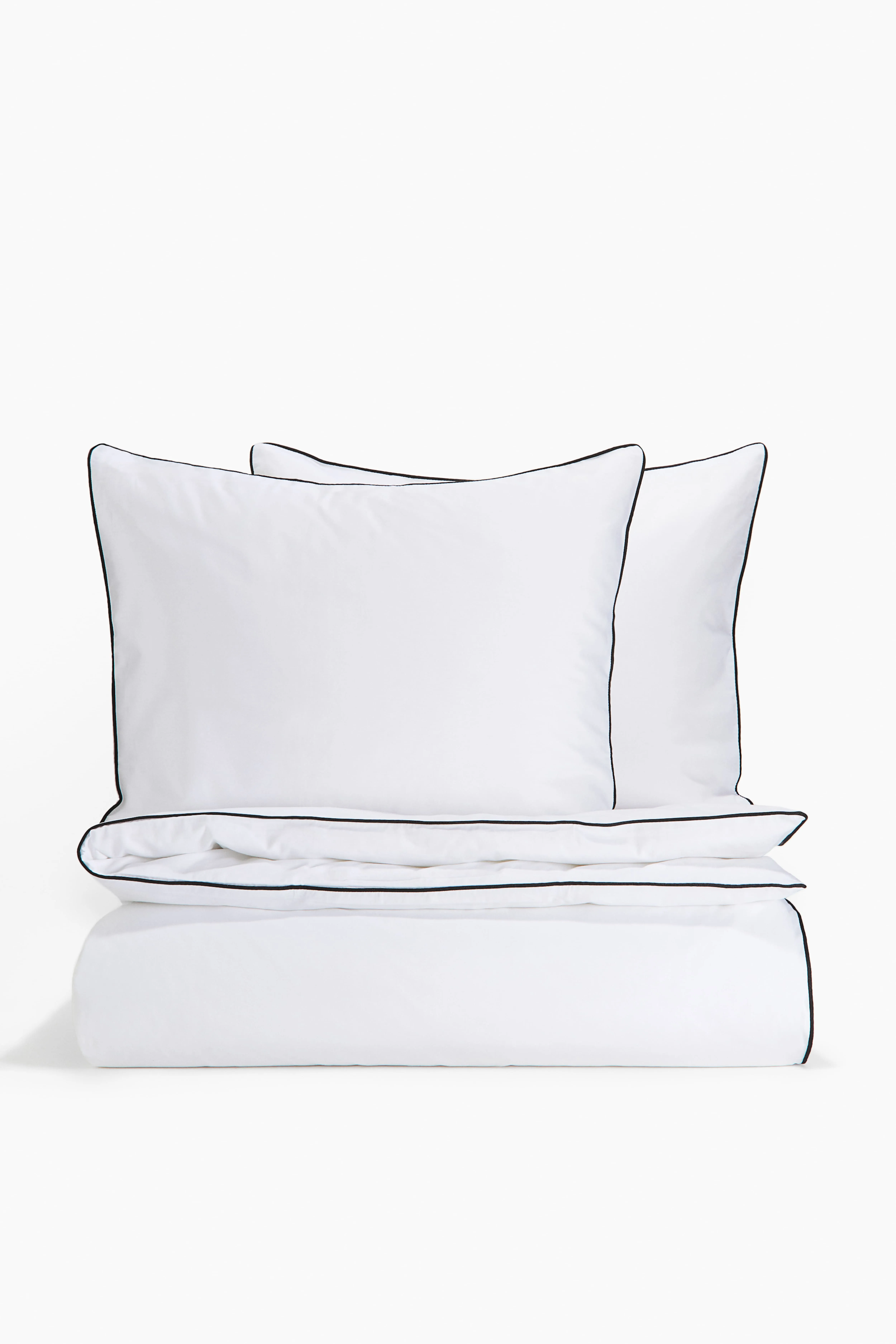 Cotton sateen double duvet cover set - White - Home All | H&M GB