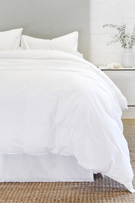 Cotton Sateen Duvet Cover in White