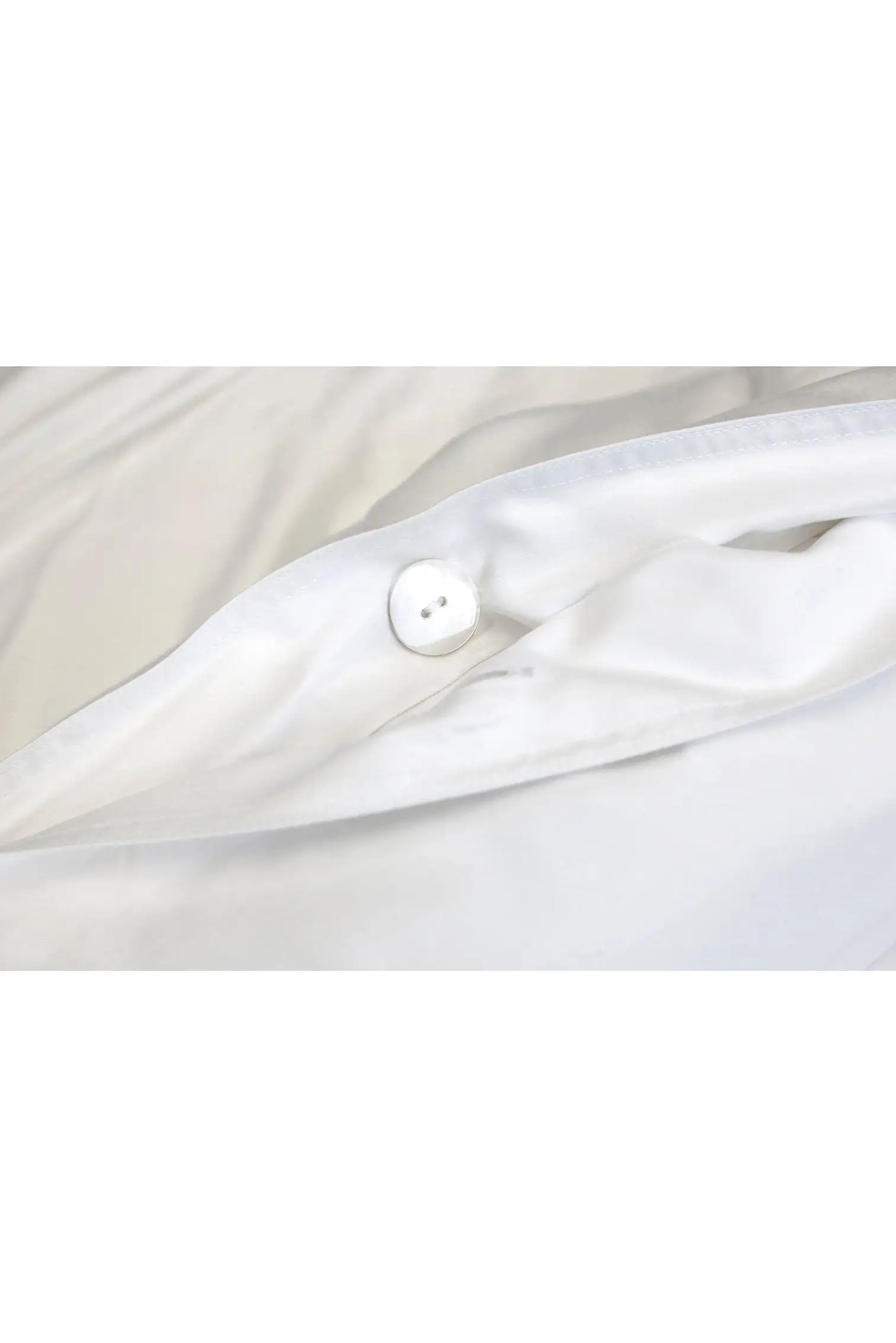 Cotton Sateen Duvet Cover in White