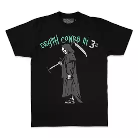 Death Comes in 3's - Green Glow on Black T-Shirt