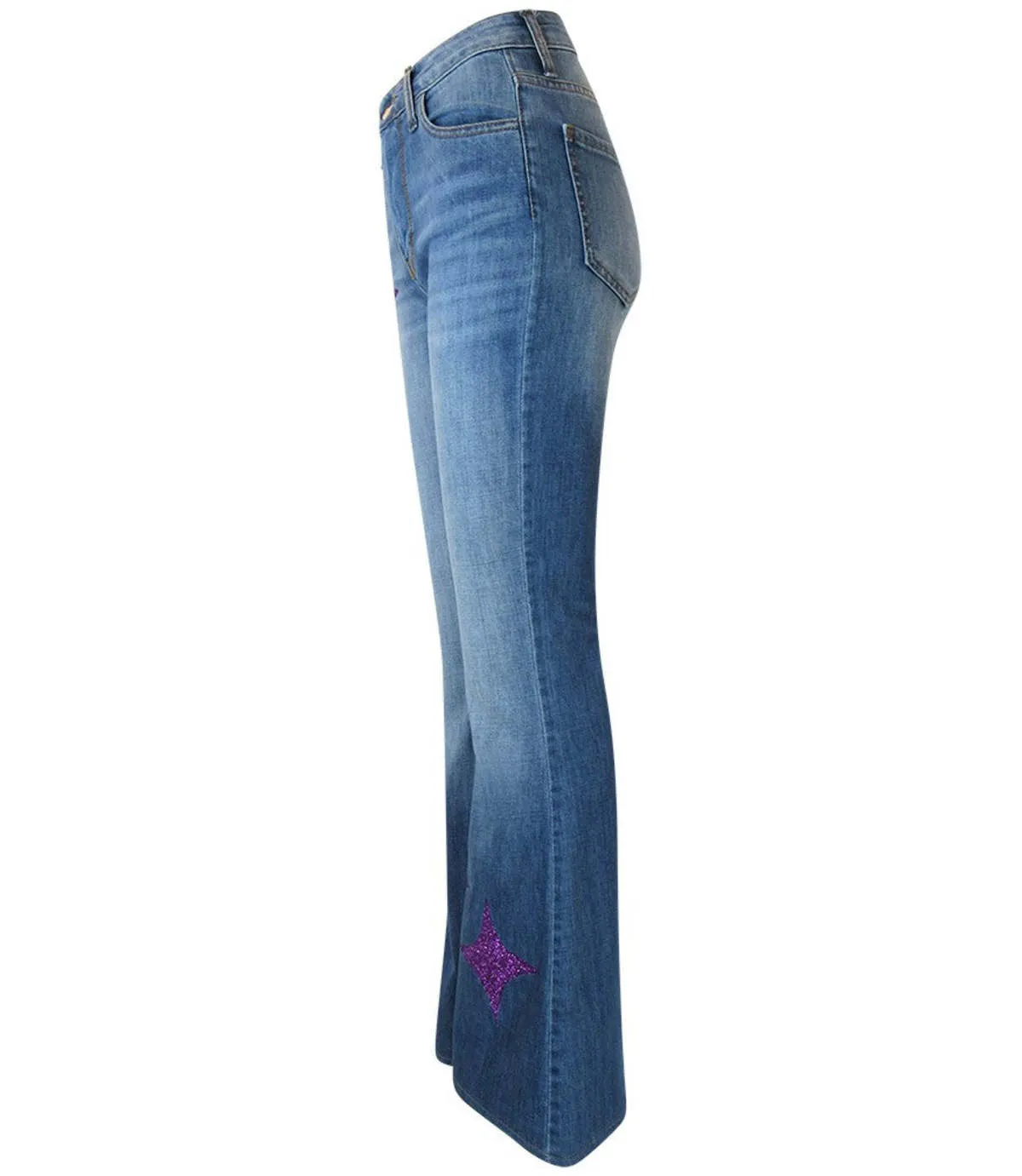 Designing Hollywood  X Madison Maison Denim Jean with Glitter Star - Lavender 