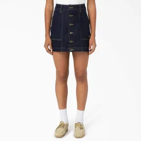 Dickies Madison Denim Skirt - Rinsed Indigo Blue