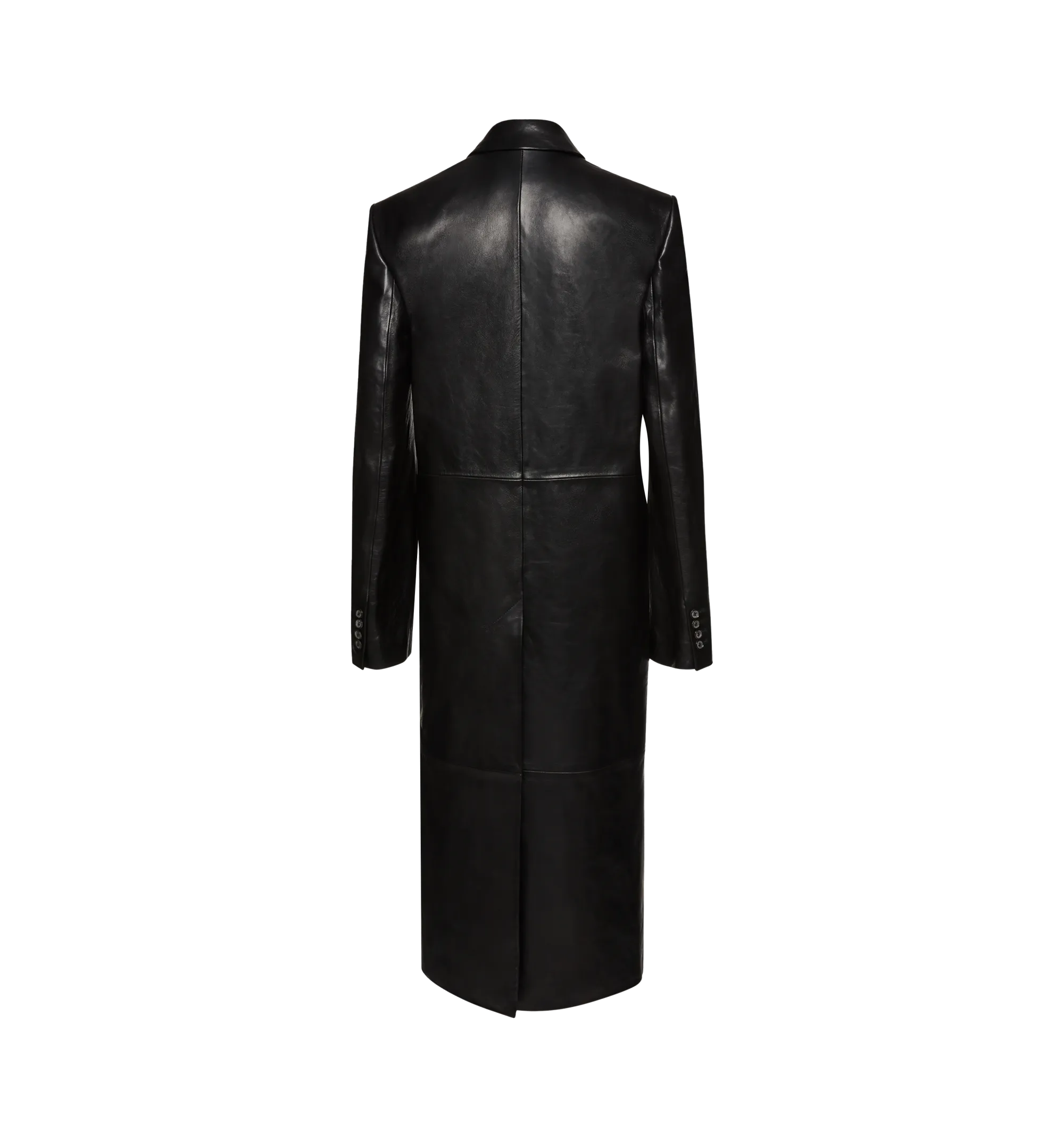 DOUBLE-BREASTED LEATHER COAT (WOMENS)