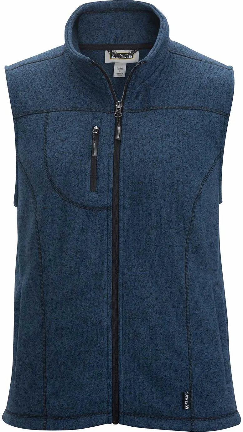 Edwards Womens Sweater Knit Fleece Vest