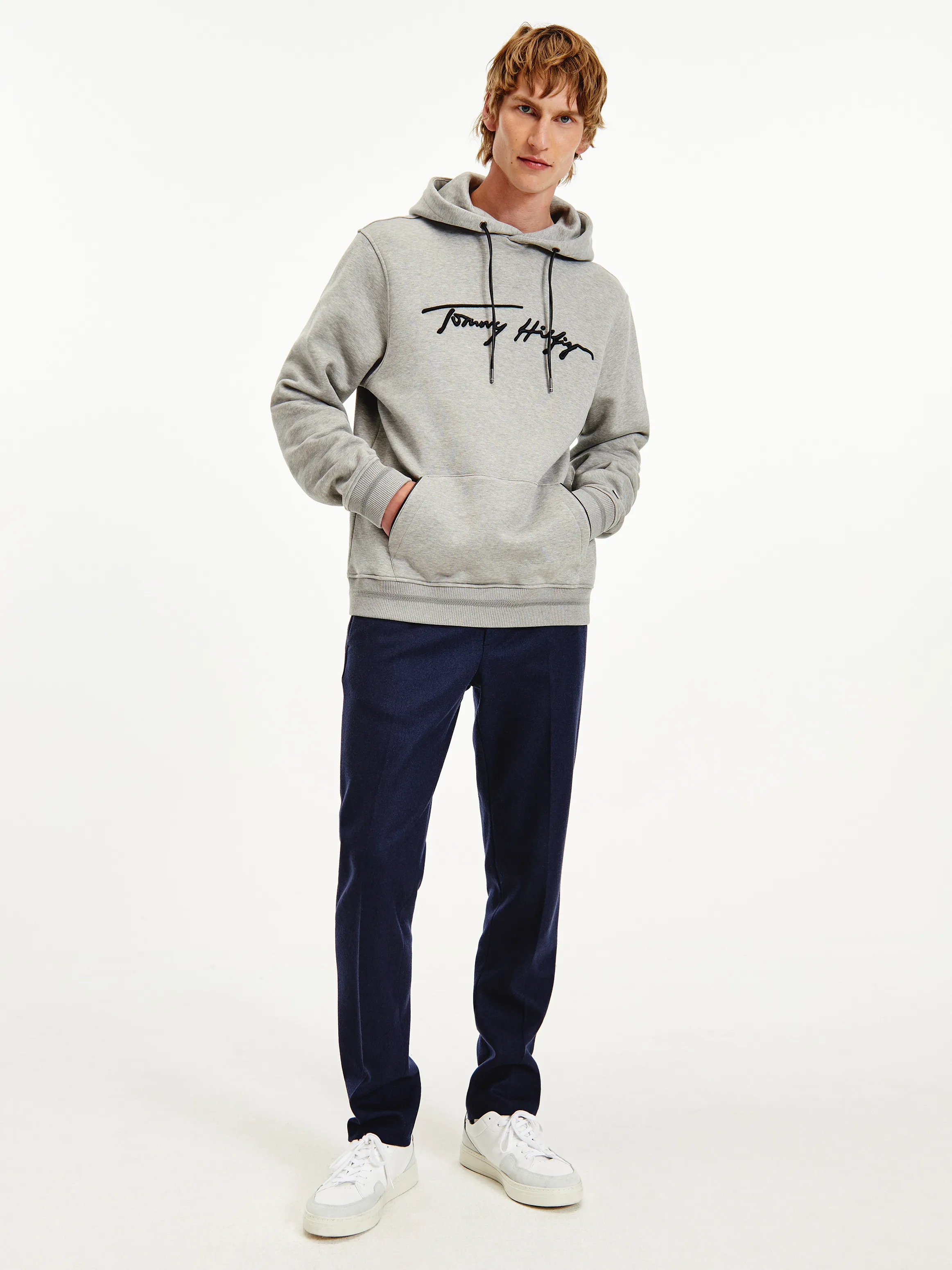 Elevated Signature Logo Hoodie |  Hoodies |  Tommy Hilfiger