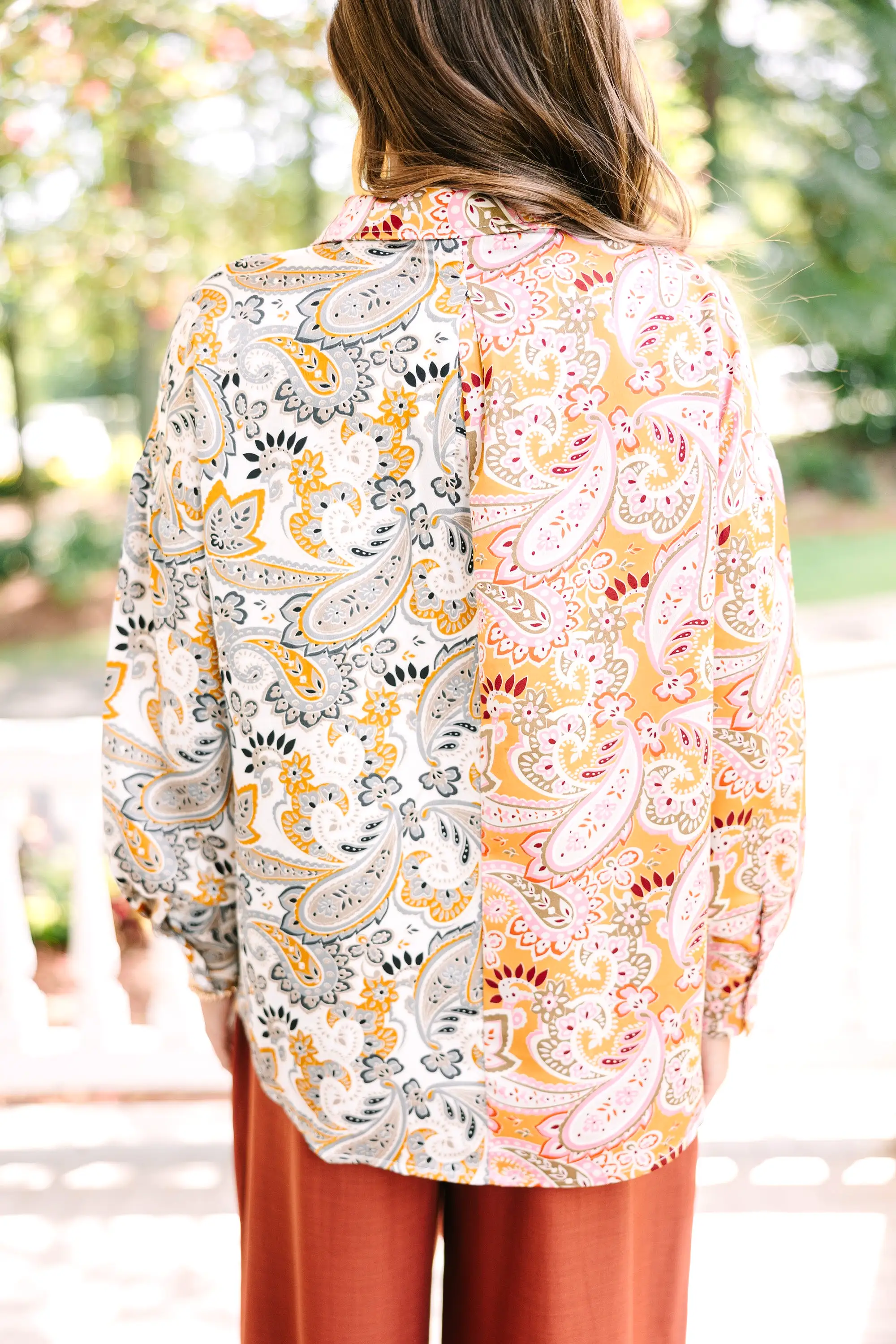 Fate: All True Cream White Paisley Blouse