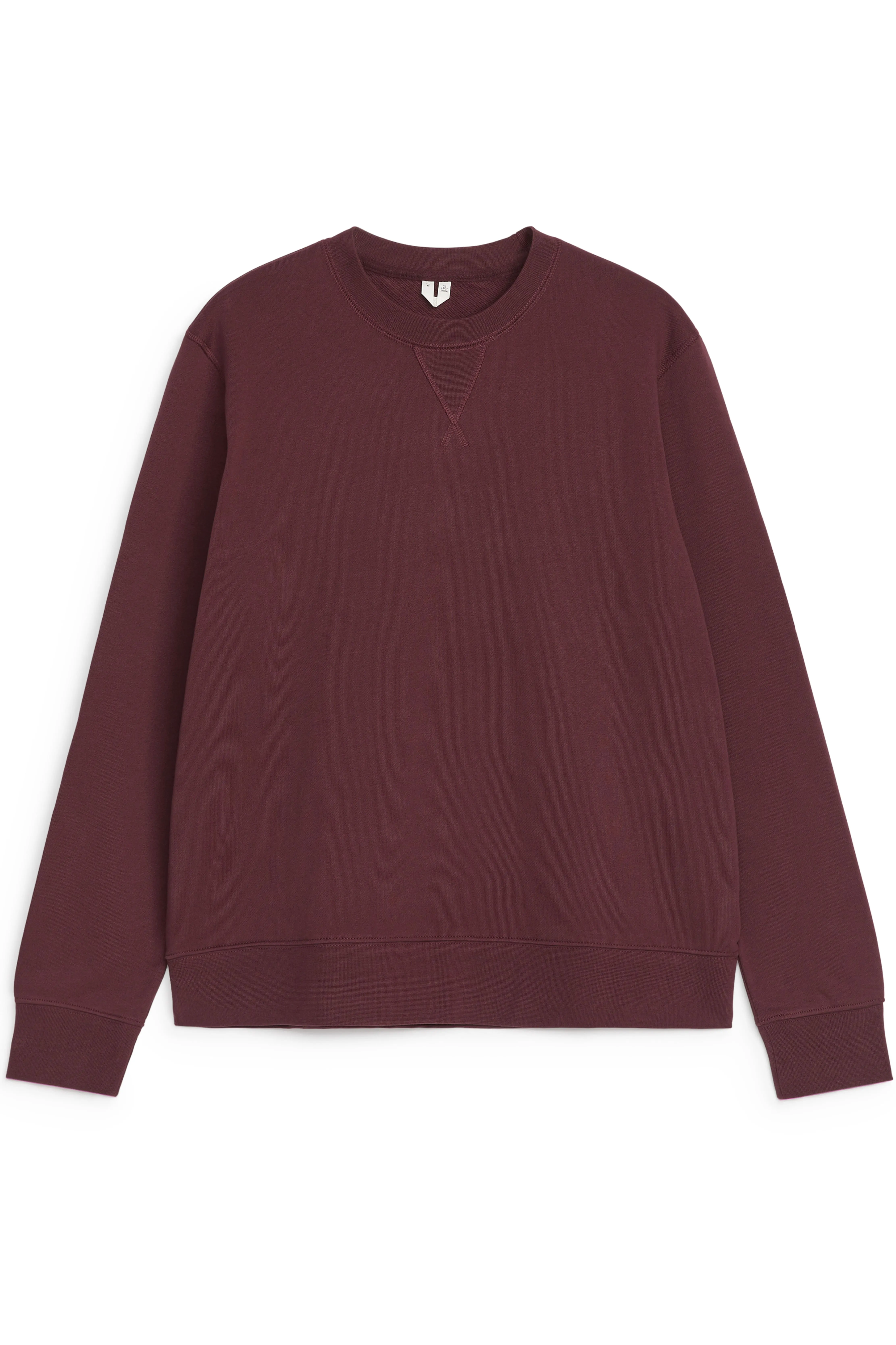 French Terry Sweatshirt - Round neck - Long sleeve - Burgundy - Men | H&M GB