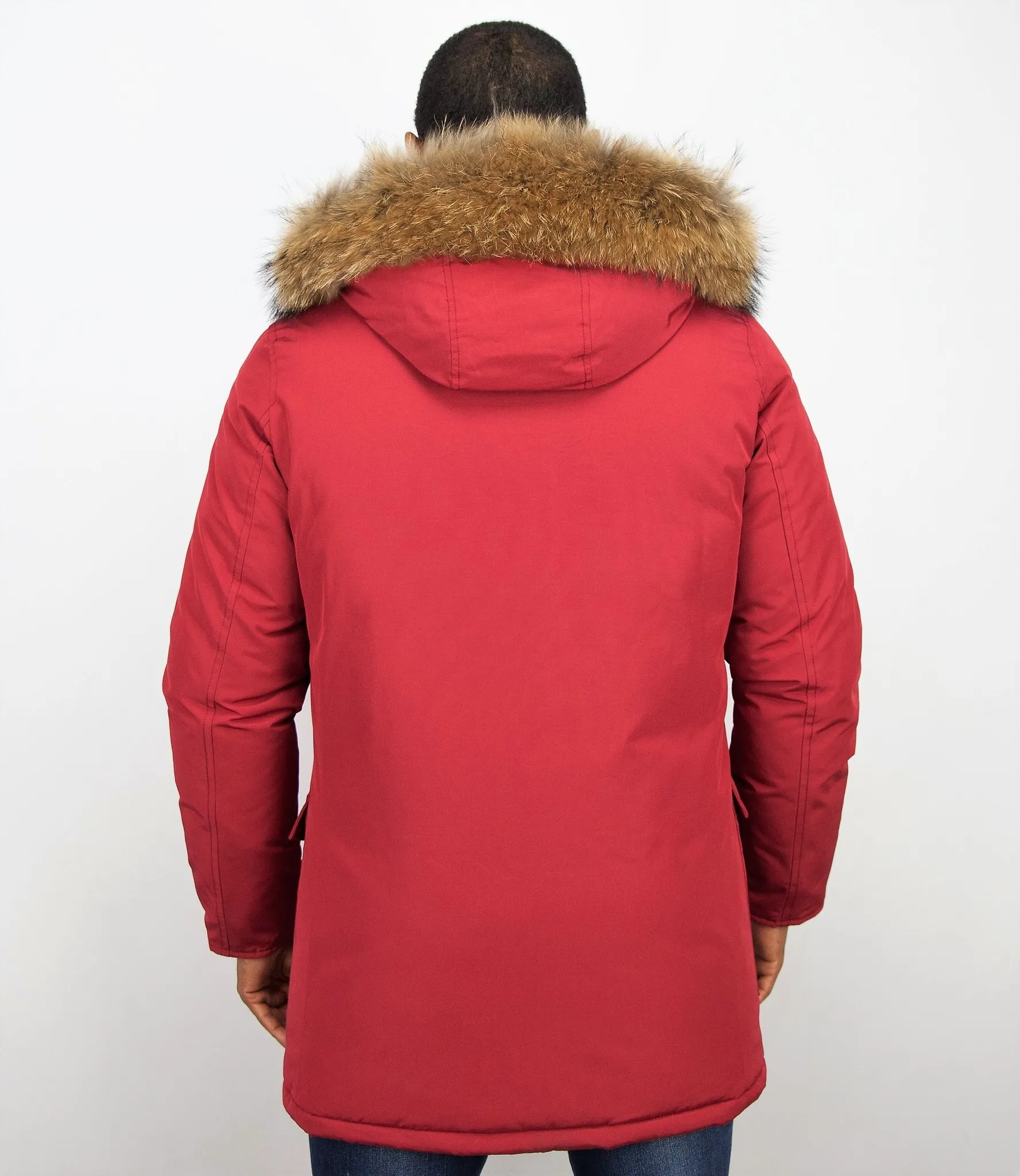 Fur Collar Coat | Men Winter Coat Wooly Long |