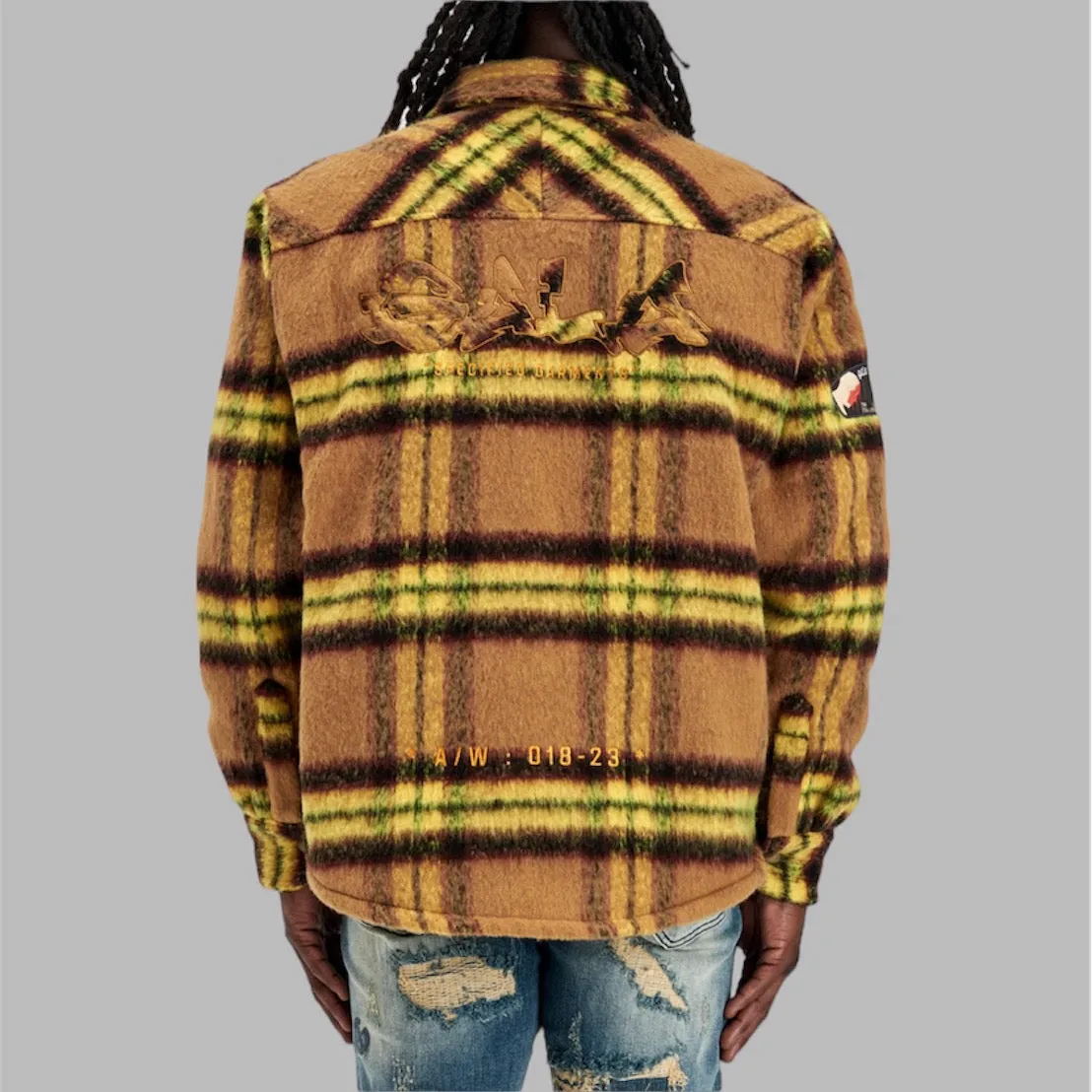 Gala Fury Fleece Flannel Jacket Rust