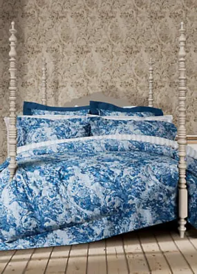 Giles Deacon by Sanderson Fringed Tulip Toile 100% Cotton Sateen 250 Thread Count Duvet Cover Set | Kaleidoscope