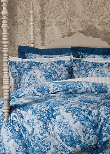 Giles Deacon by Sanderson Fringed Tulip Toile 100% Cotton Sateen 250 Thread Count Duvet Cover Set | Kaleidoscope