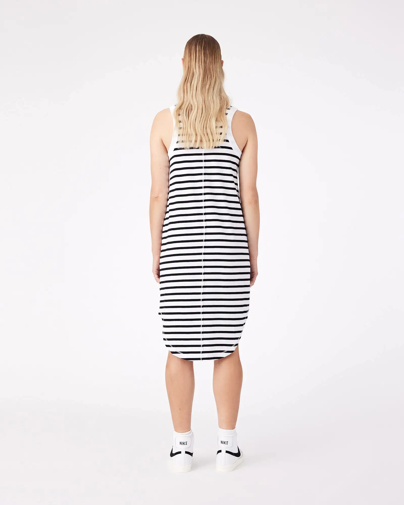 GISELLE DRESS - BLACK ROCK STRIPE