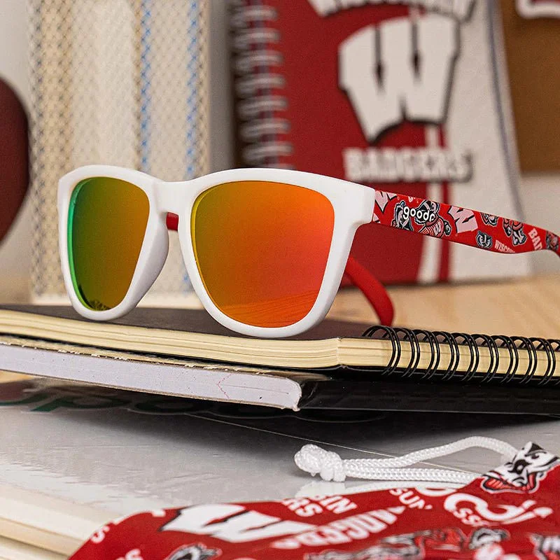 goodr OG Polarized Sunglasses Collegiate Collection - University of Wisconsin–Madison - Bucky Vision