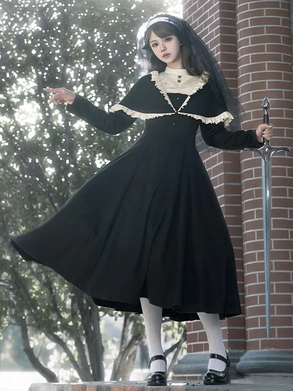 Gothic Lolita Dresses Ruffles Black Black