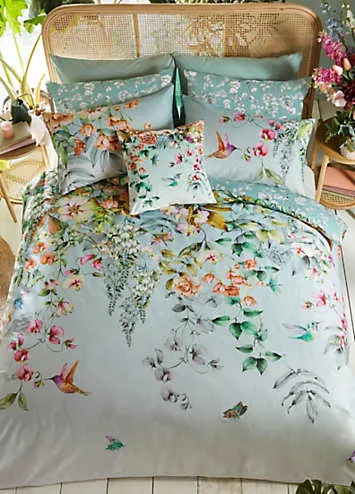 Graham & Brown Ethereal Flora 100% Cotton Sateen 220 Thread Count Duvet Cover Set | Kaleidoscope