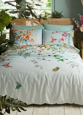 Graham & Brown Ethereal Flora 100% Cotton Sateen 220 Thread Count Duvet Cover Set | Kaleidoscope