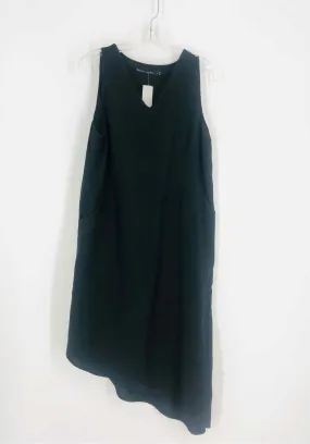 Gudrun Sjoden Size M Black Asymmetrical Linen Blend Dresses Dress