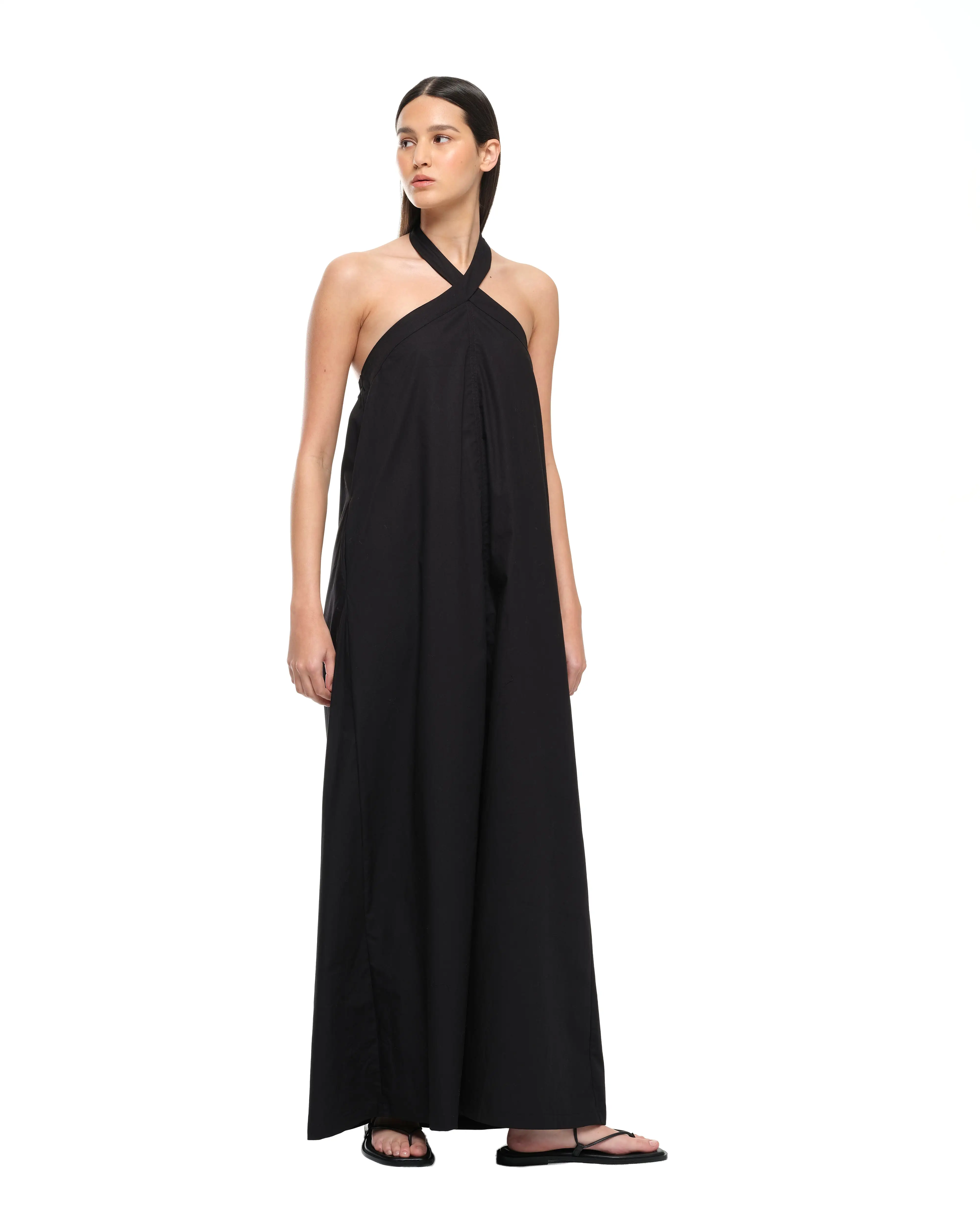 HALTER DRESS - BLACK